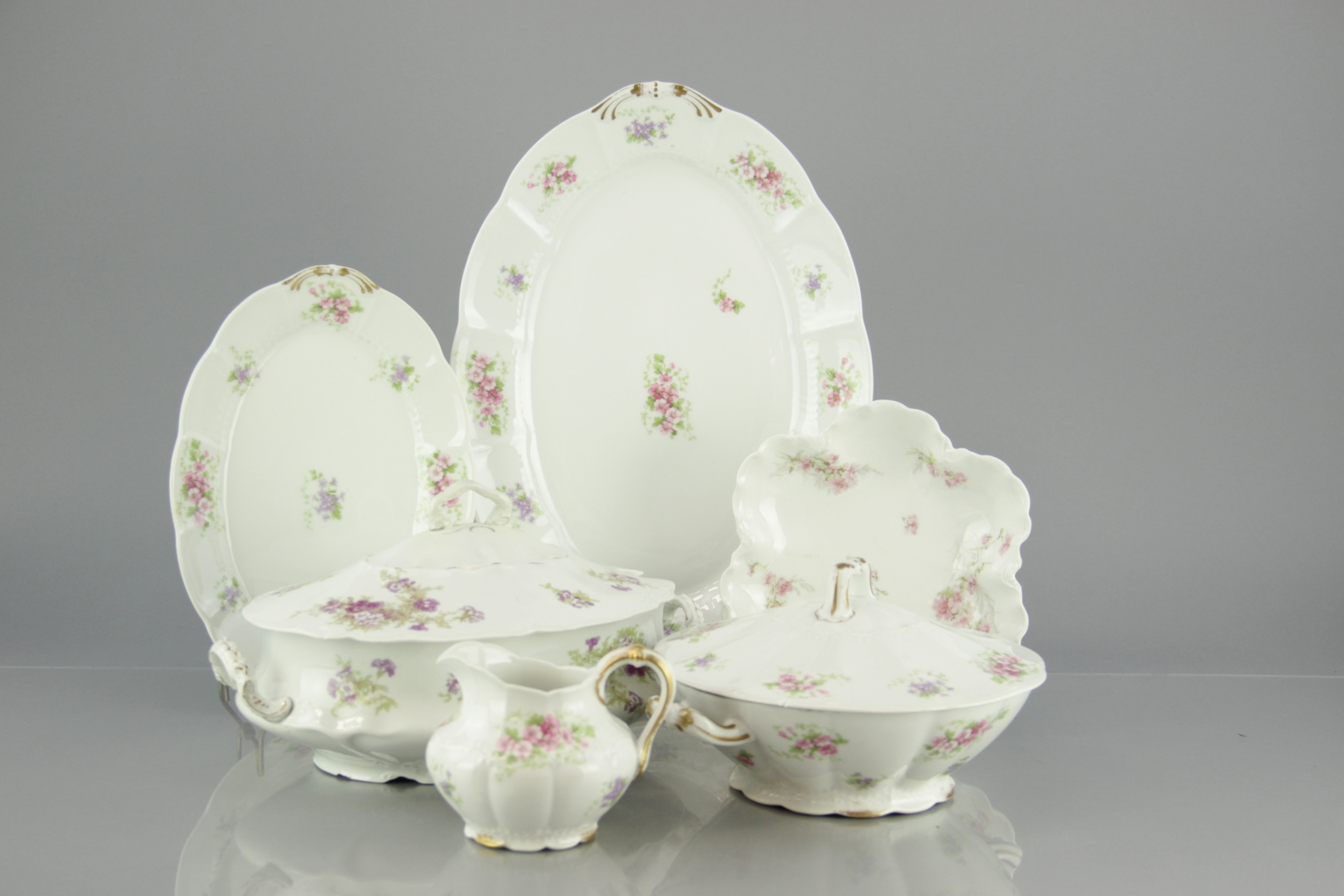 White Limoges Porcelain Serving Dishes