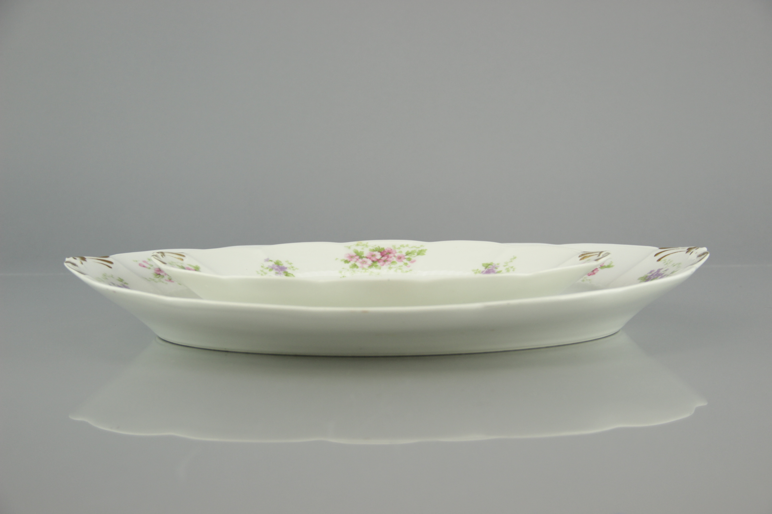 White Limoges Porcelain Serving Dishes