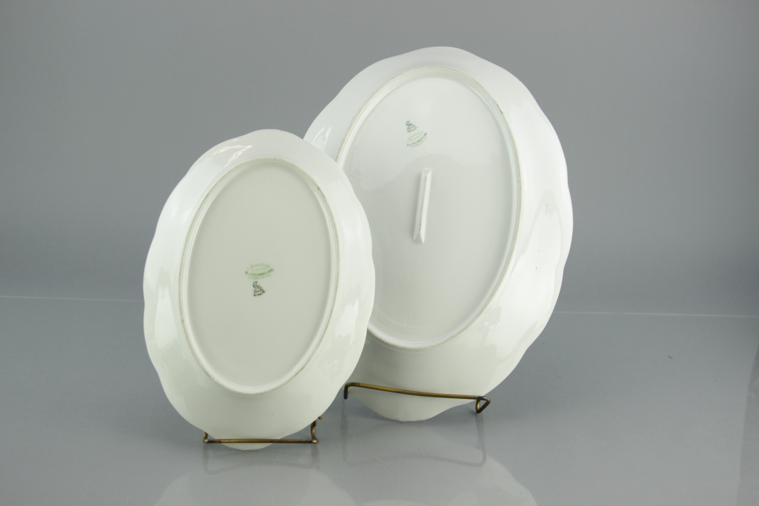 White Limoges Porcelain Serving Dishes