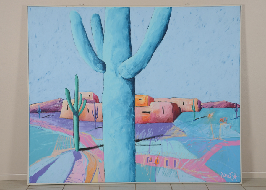 Downe Burns Signed Acrylic on Canvas