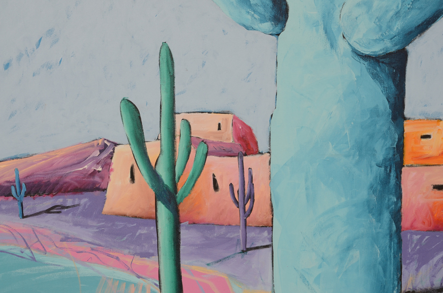 Downe Burns Signed Acrylic on Canvas