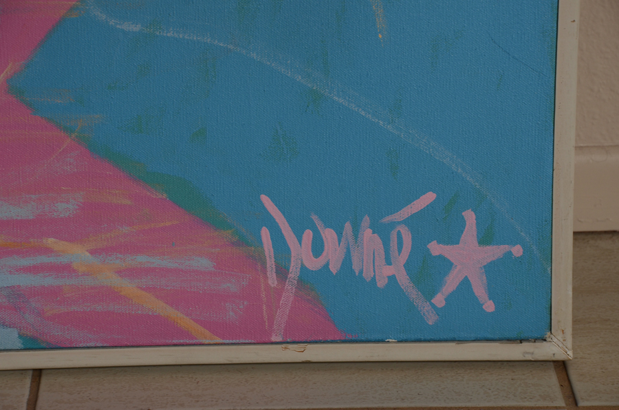 Downe Burns Signed Acrylic on Canvas