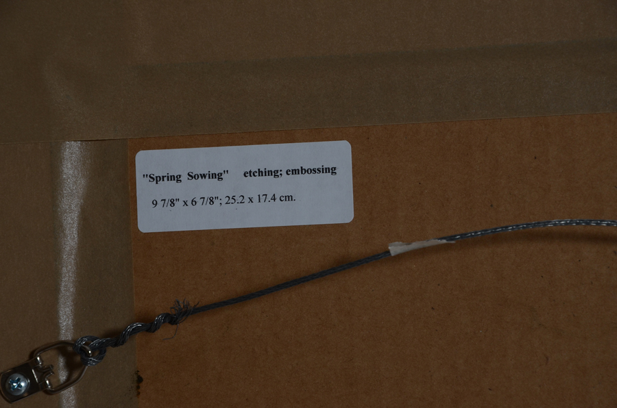 Original Artist Proof Etching "Spring Sowing" by Jorge Sendra