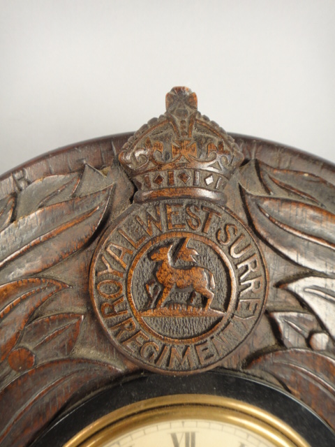 Vintage Royal West Surrey Regiment Clock