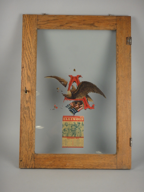 Vintage Anheuser Busch Advertising Glass Door Sign