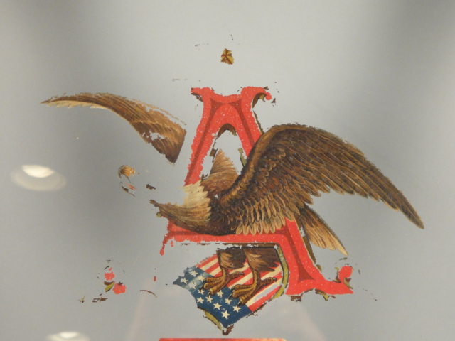 Vintage Anheuser Busch Advertising Glass Door Sign