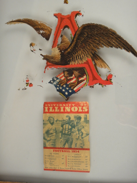 Vintage Anheuser Busch Advertising Glass Door Sign