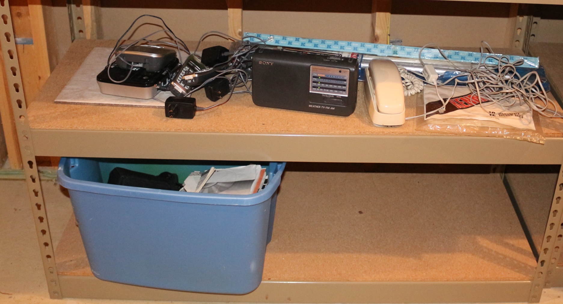 Four Shelves of Electronics