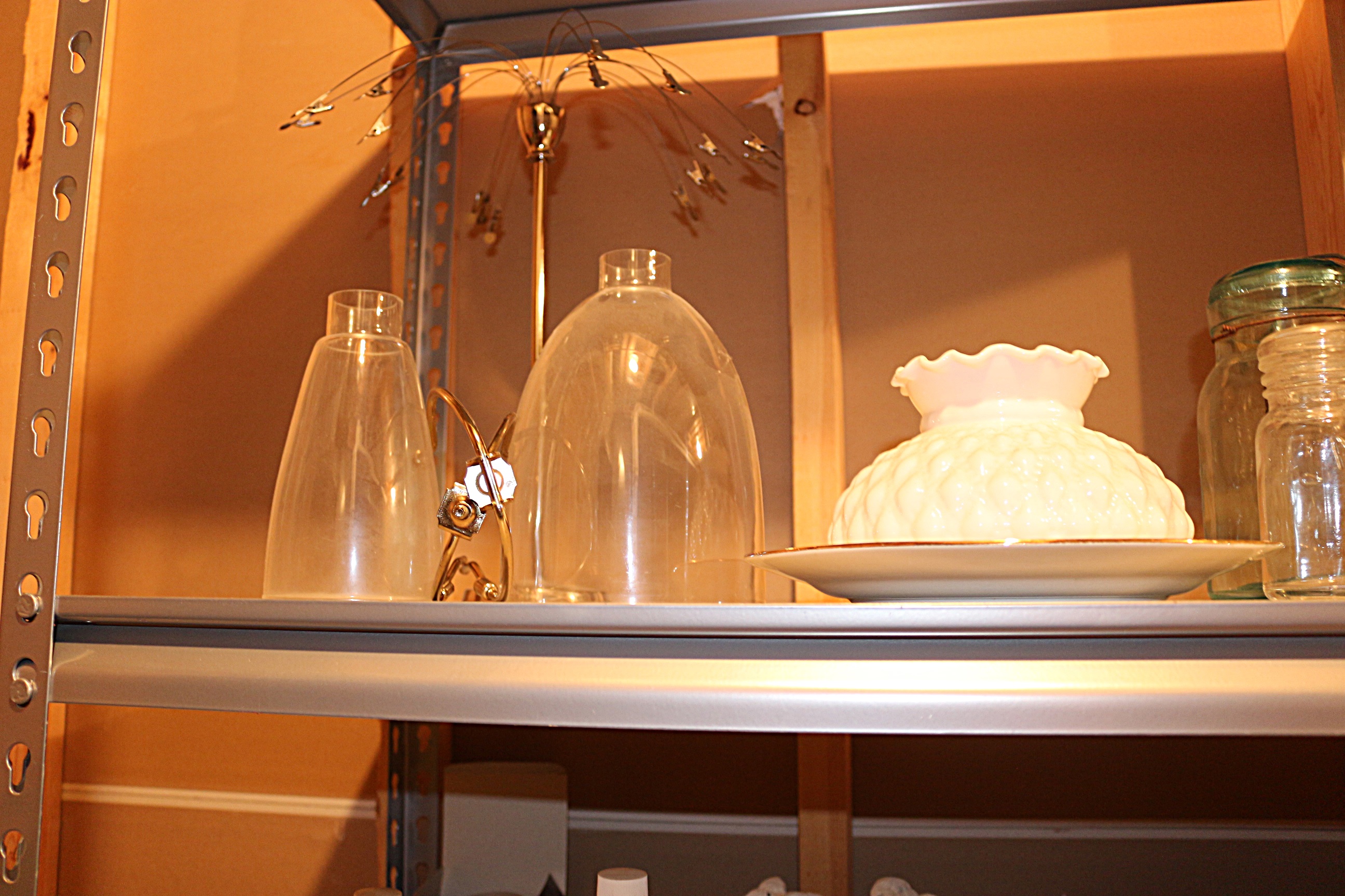 Sturdy Six Shelve Unit with Decor and Household Group