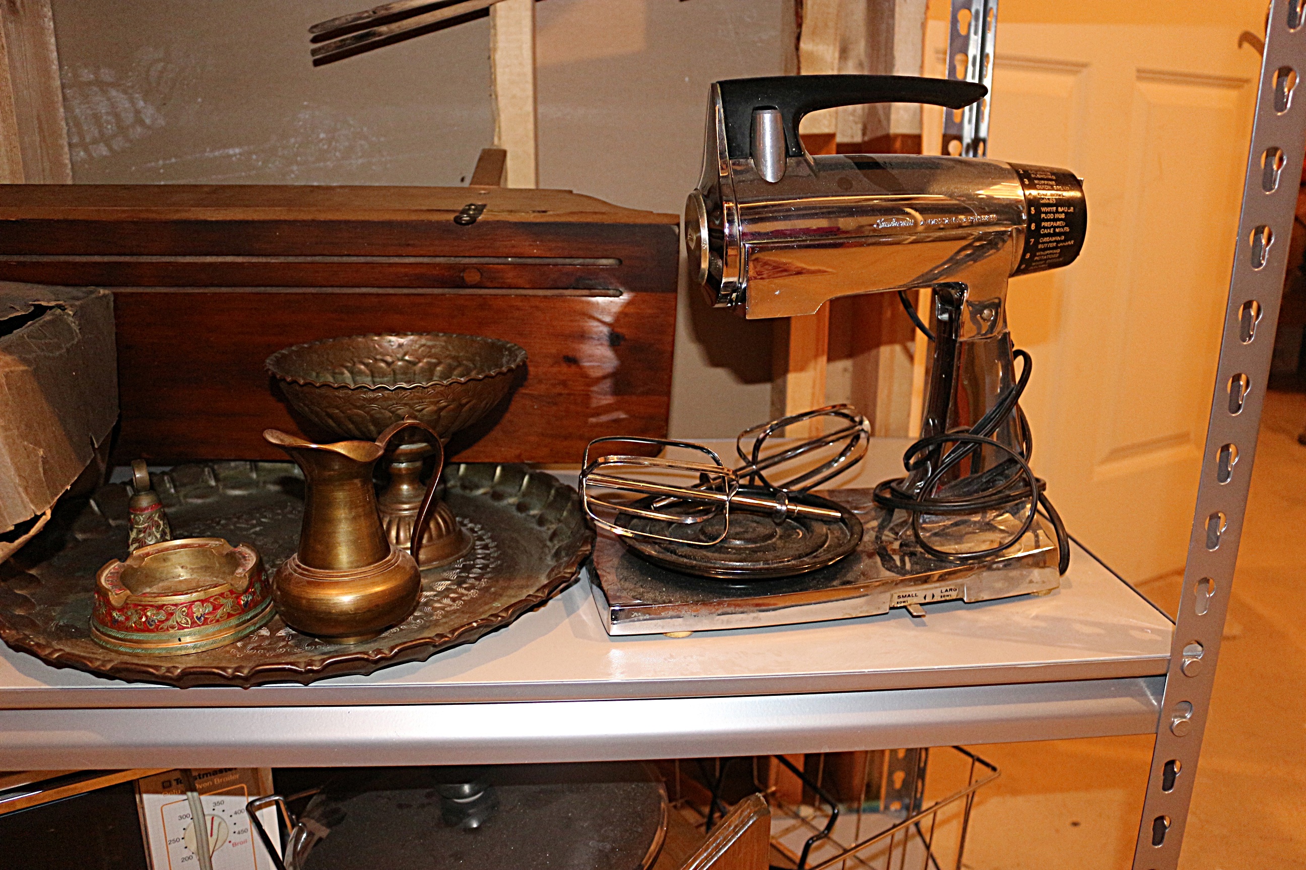 Sturdy Six Shelve Unit with Decor and Household Group