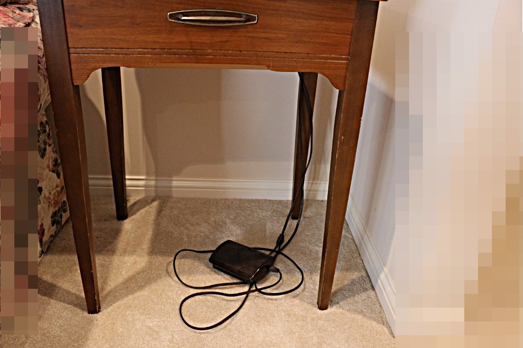 Vintage Singer Touch-N-Sew Sewing Machine and Cabinet