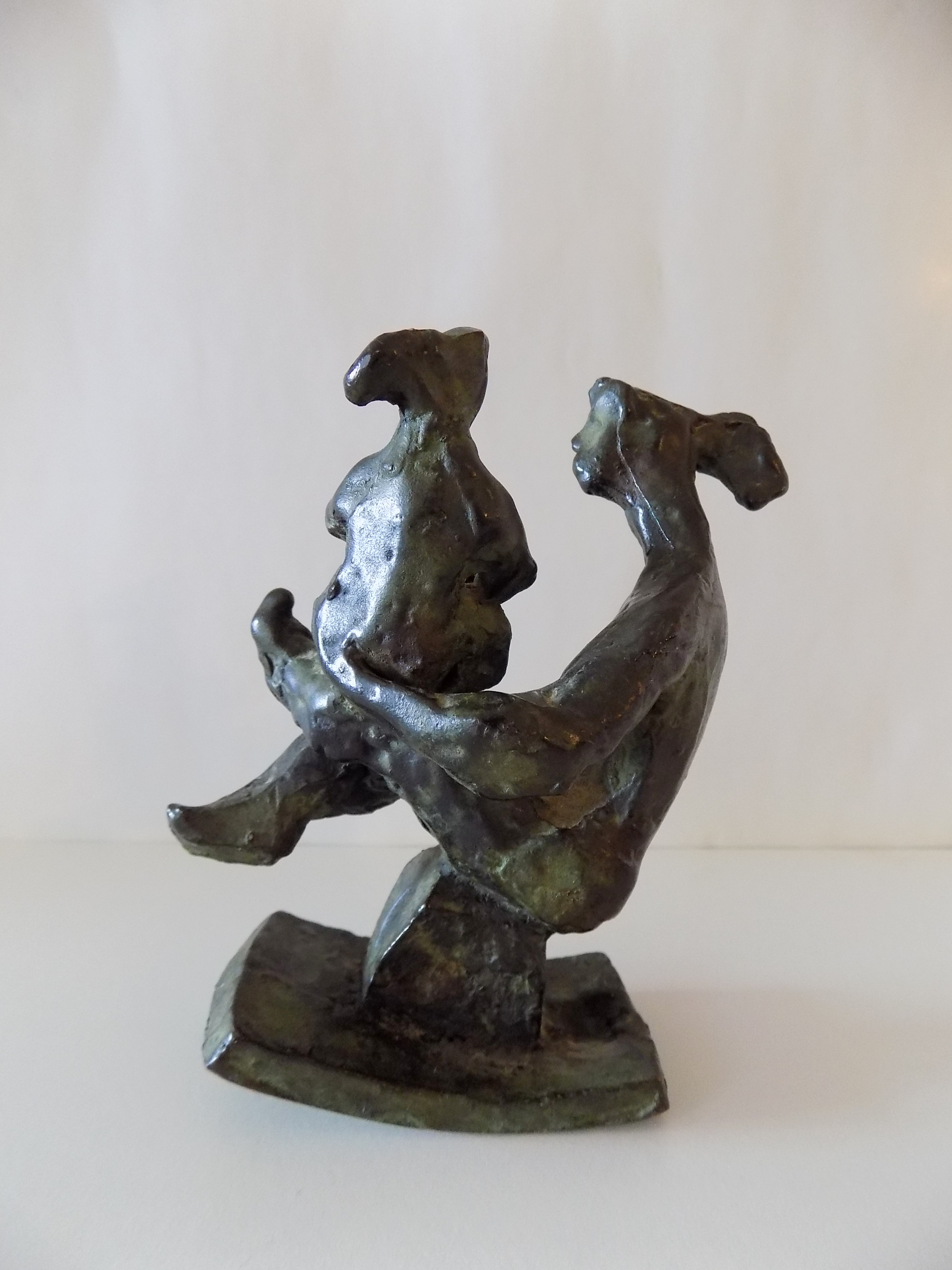 Chaim Gross Cast Bronze Sculpture Rocking Mother and Child