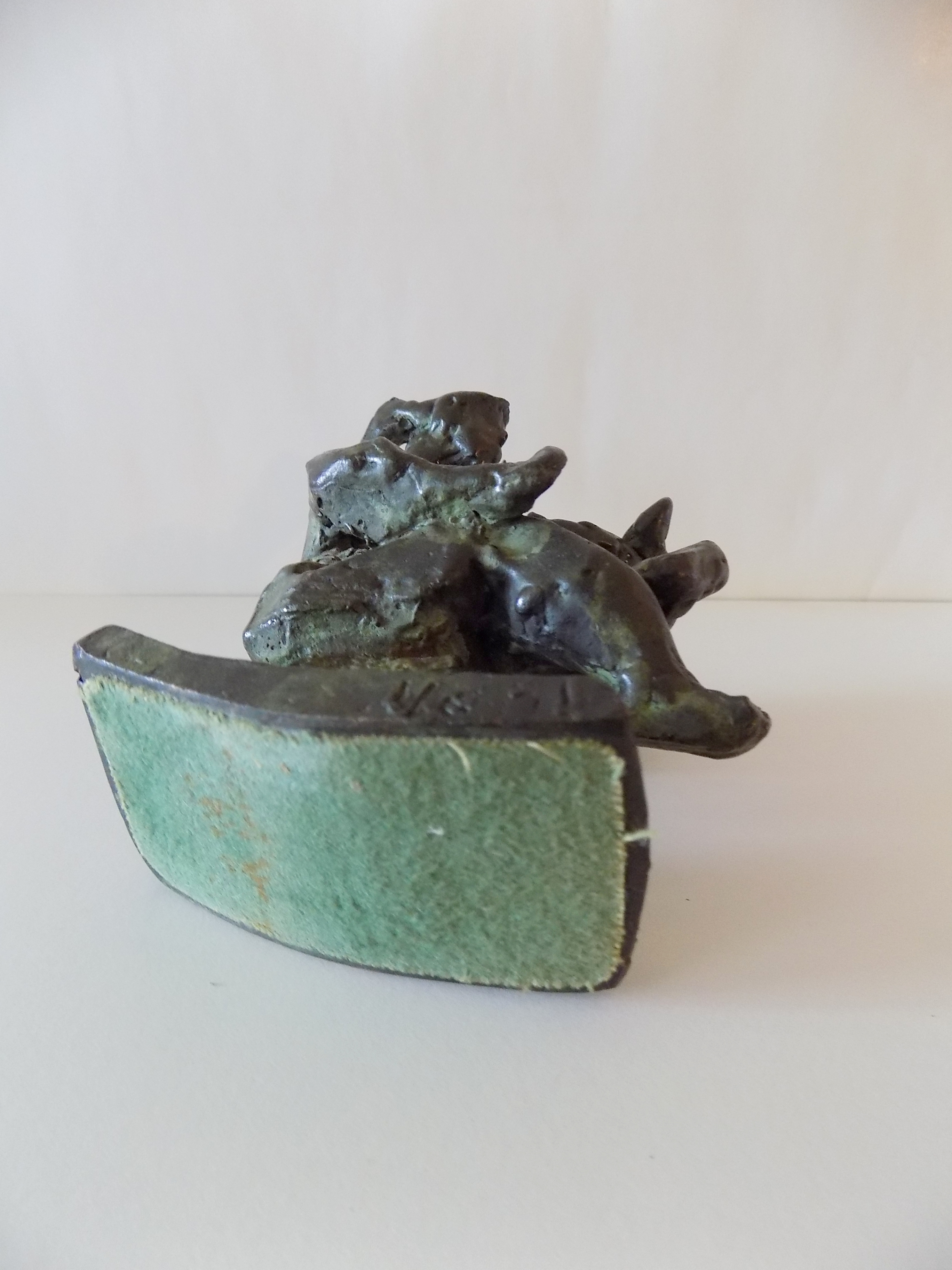 Chaim Gross Cast Bronze Sculpture Rocking Mother and Child