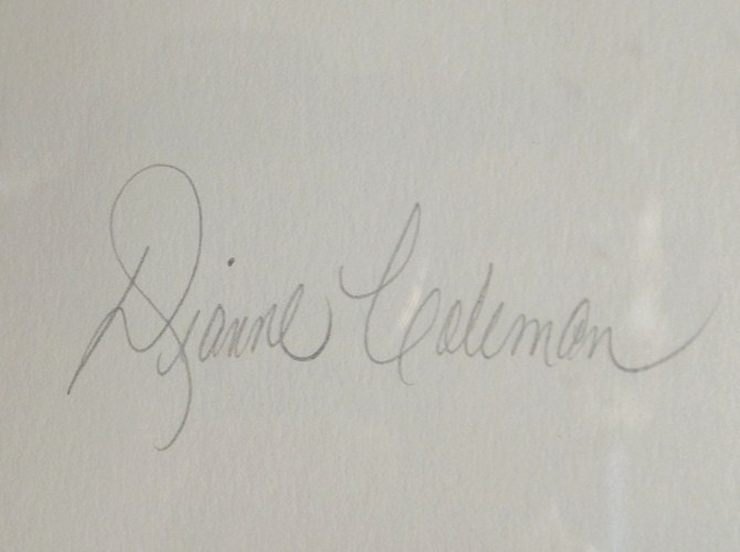 Signed "Alaskan Dall Ram" Diane Coleman Offset Lithograph