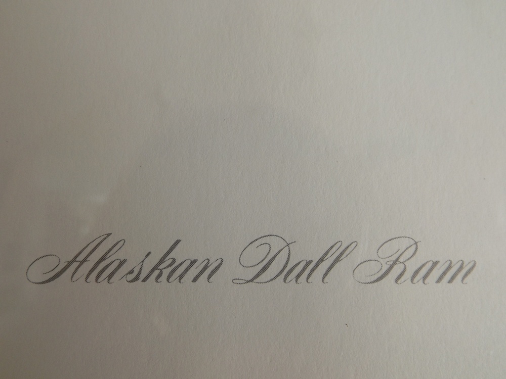 Signed "Alaskan Dall Ram" Diane Coleman Offset Lithograph