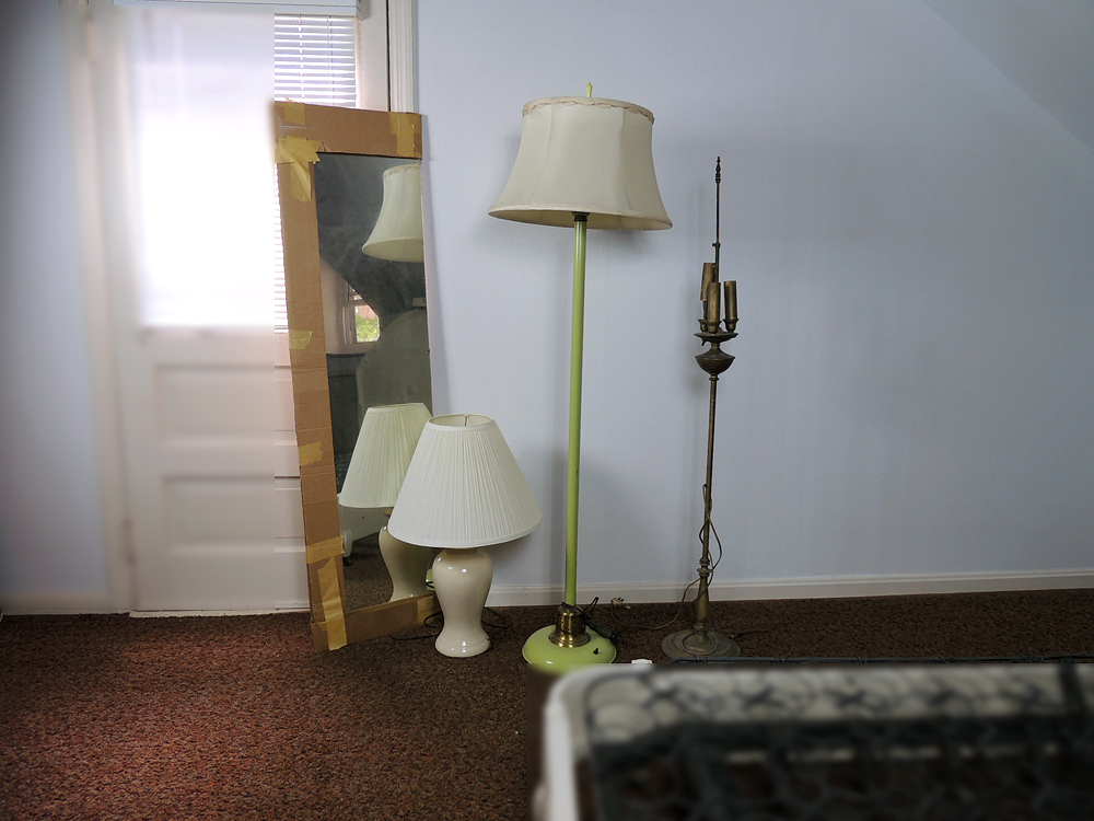 Vintage Lamps and Mirror Project Lot