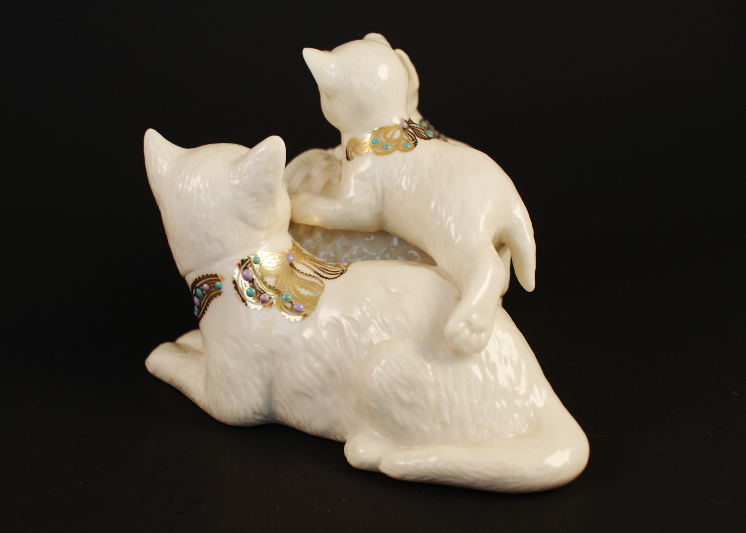 Lenox China Jewels Collection Cats Clock