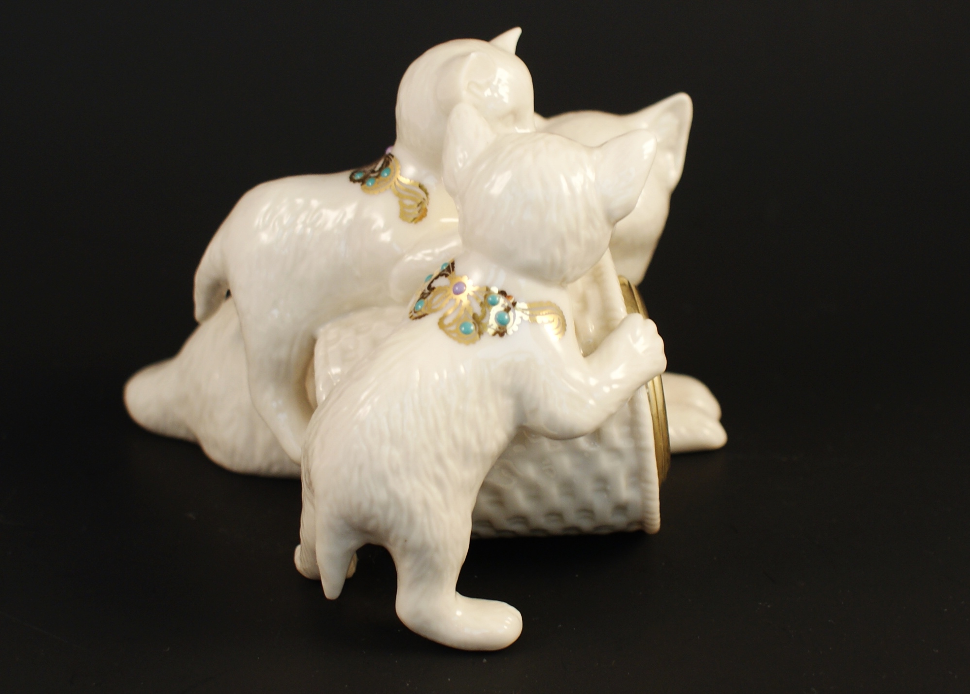 Lenox China Jewels Collection Cats Clock