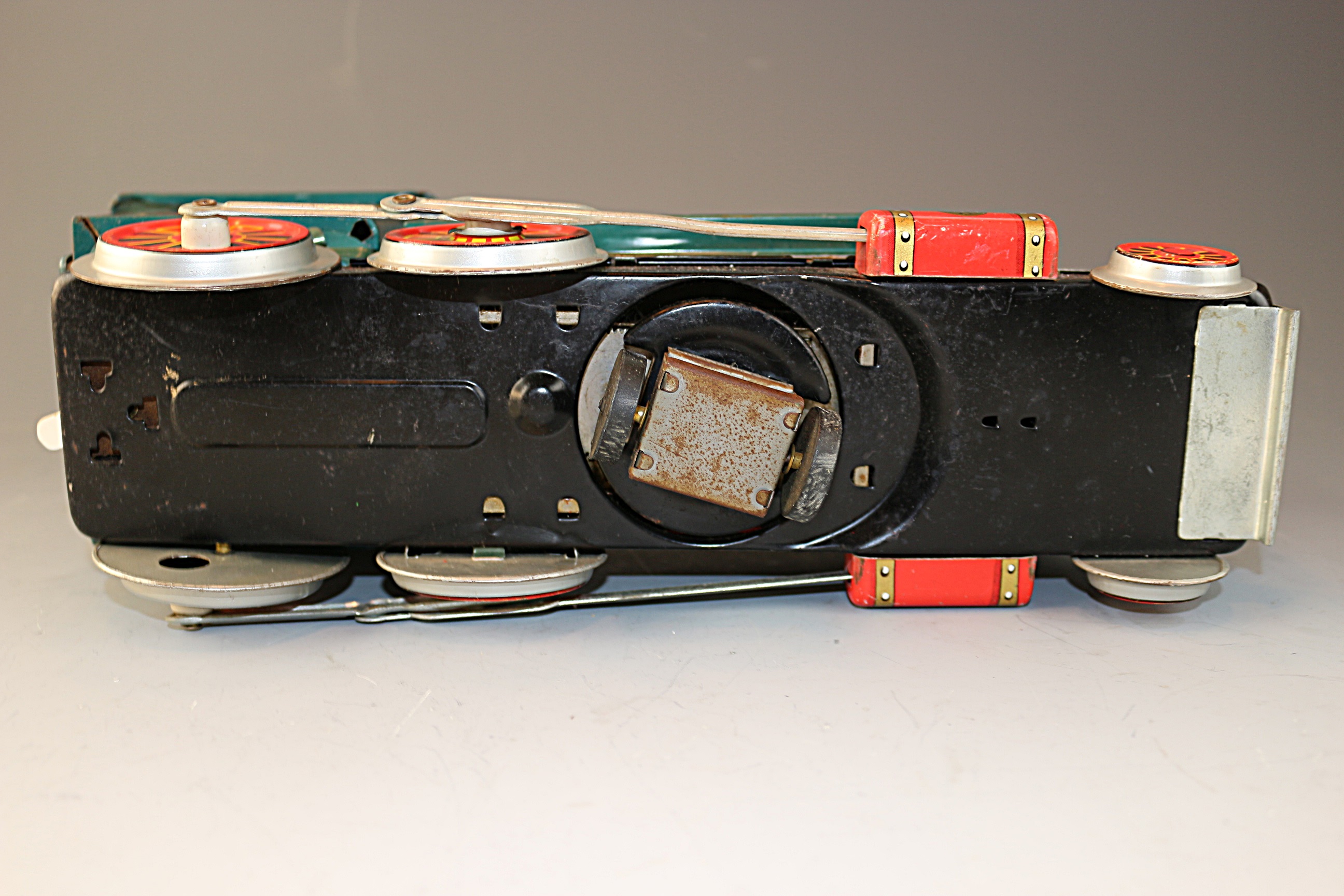 Vintage Battery Operated Tin Litho Western Train