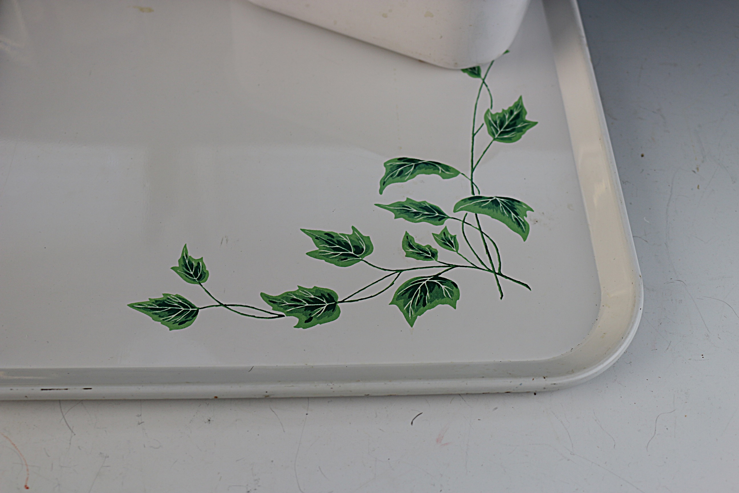 Vintage White Enamelware and Tin Decor