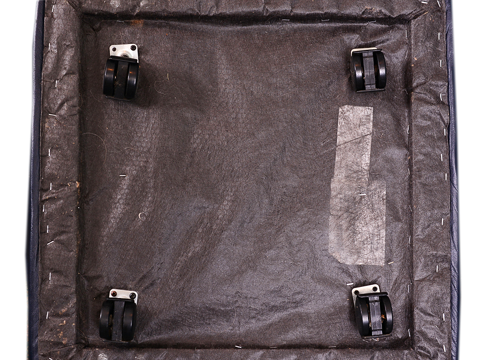 Blue Leather Natuzzi Sectional Sofa