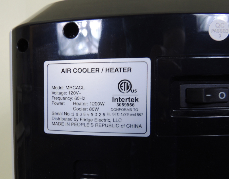 Mira-Cool Portable Air Cooler Heater