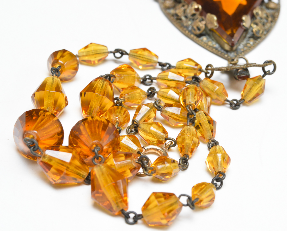 Early 20th Century Art Deco Glass Jewelry