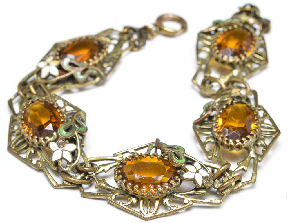 Early 20th Century Art Deco Glass Jewelry