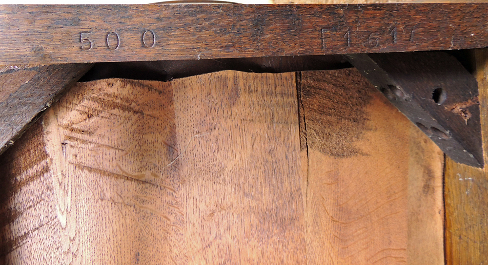 Antique Josiah Partridge & Sons Oak Arm Chair