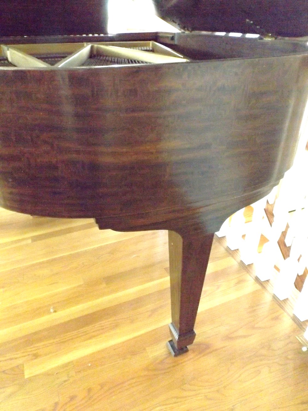 Vintage Mathushek Piano in Mahogany and Upholstered Bench