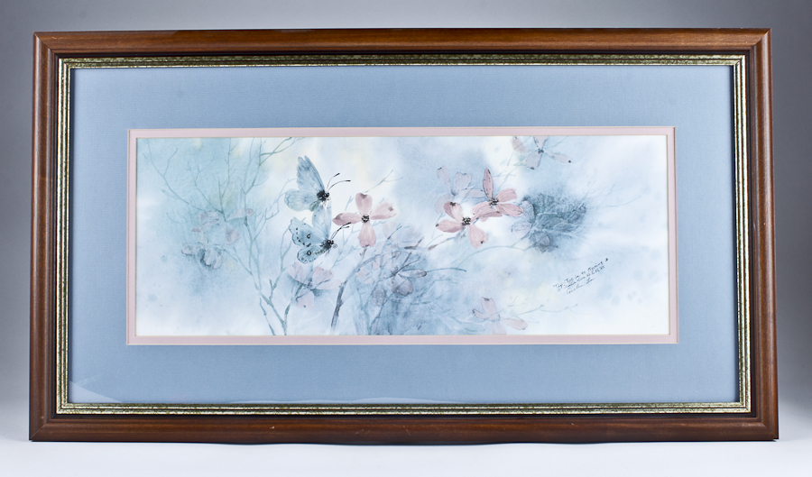 Pair of Signed Photo Offset Lithographs by Cecilia Lin