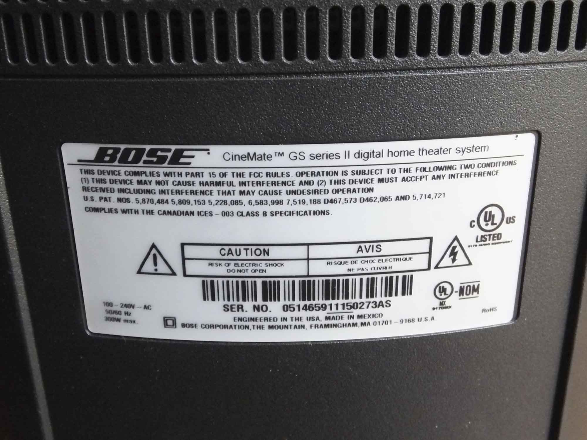 Bose CineMate Series II Home Theater Speaker System