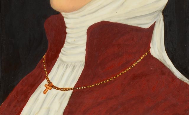 Hand Painted Limoges Portraiture Tile