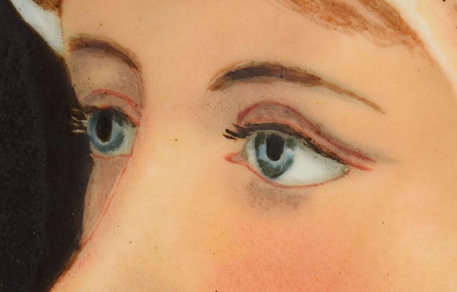 Hand Painted Limoges Portraiture Tile