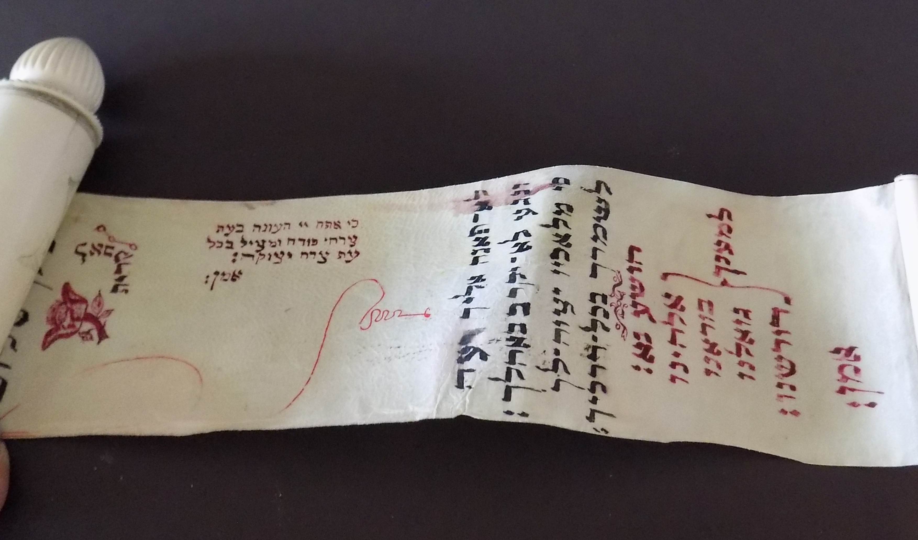 19th Century European Hand Scroll of Carved Ivory and Bone