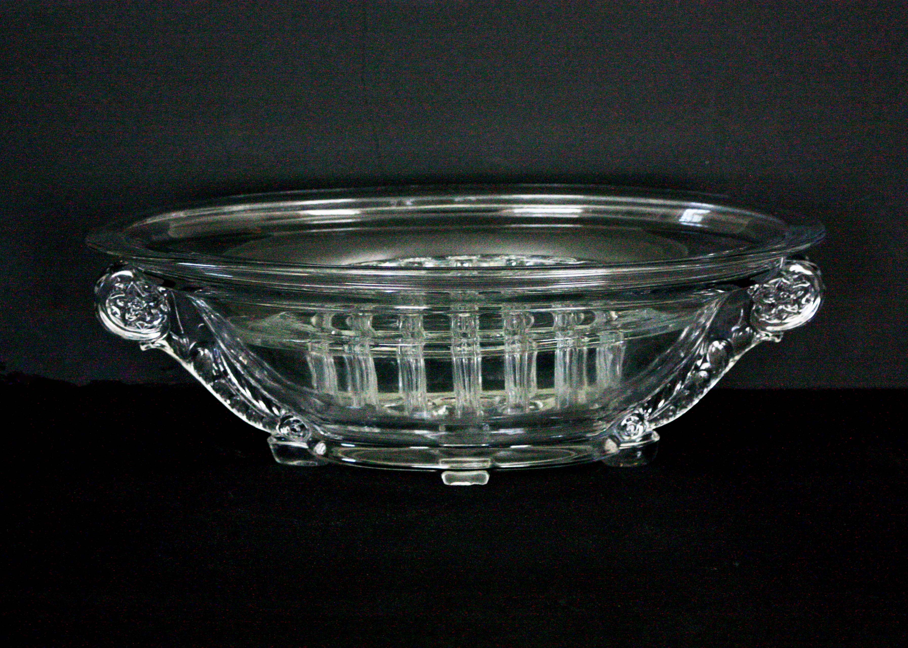 Vintage 2 Piece Flower Frog Bowl