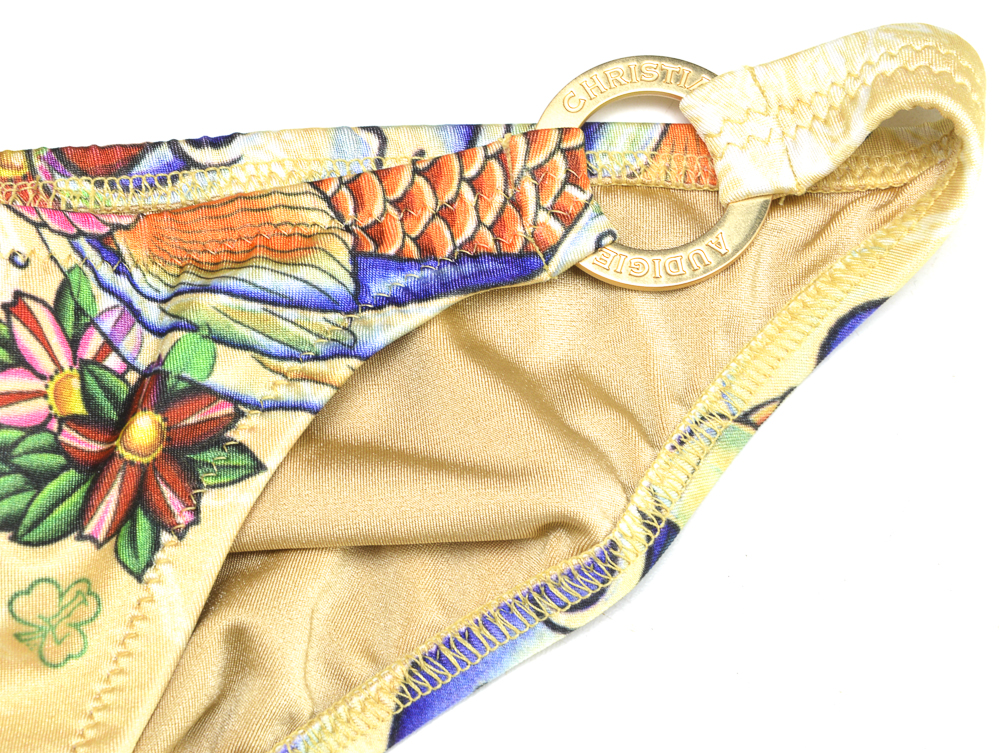 Christian Audigier Designer Koi Fish Embellished Bikini