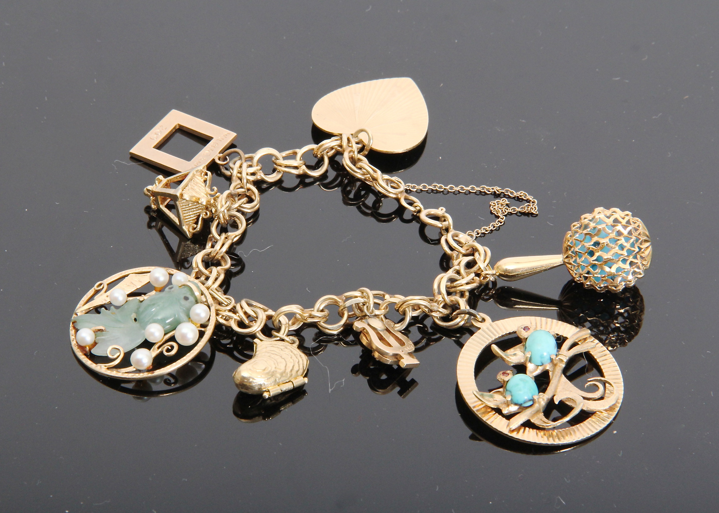 14K Yellow Gold Charm Bracelet