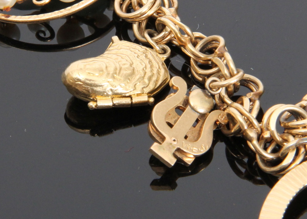 14K Yellow Gold Charm Bracelet