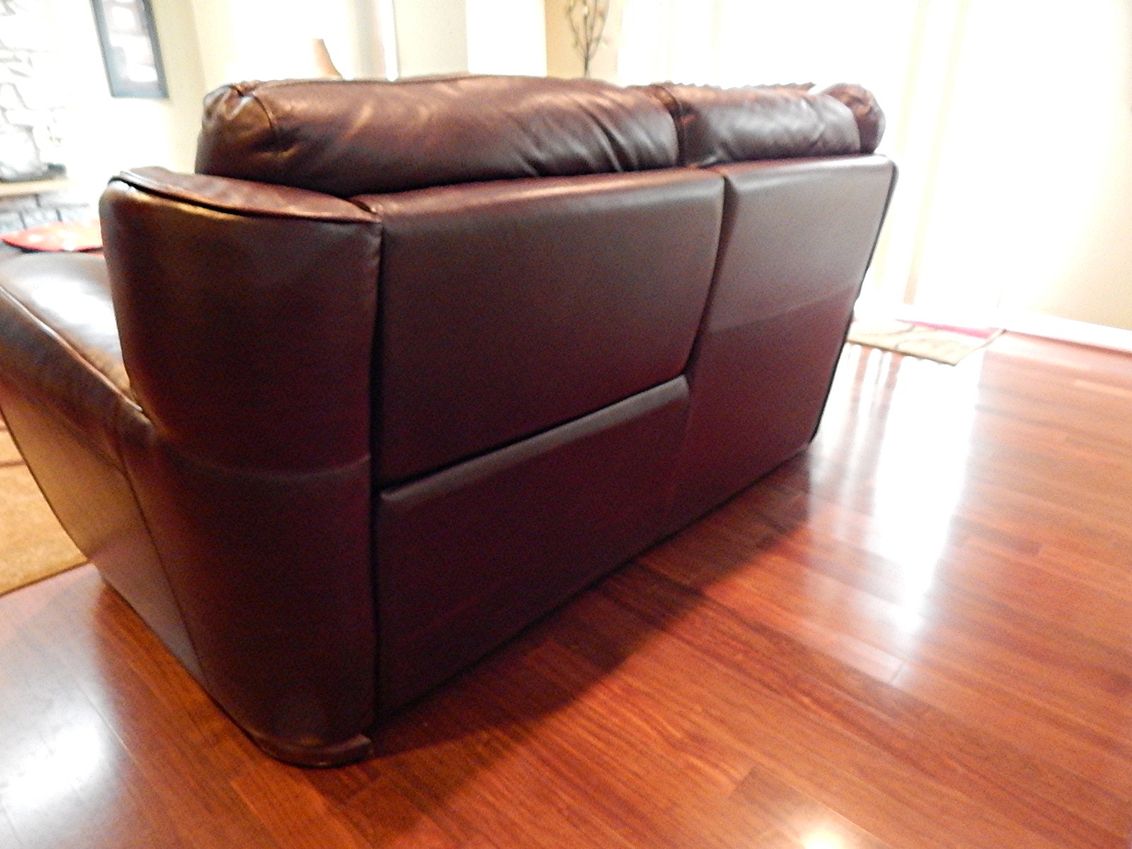 Burgundy Leather Sectional Sofa