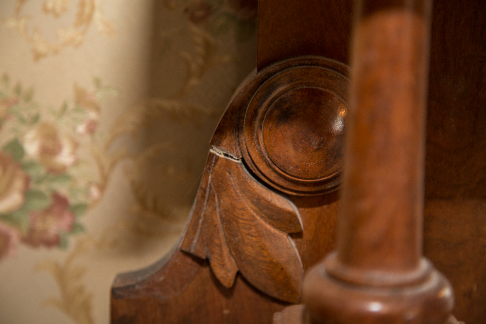Victorian Marble Topped Walnut Dresser with Mirror