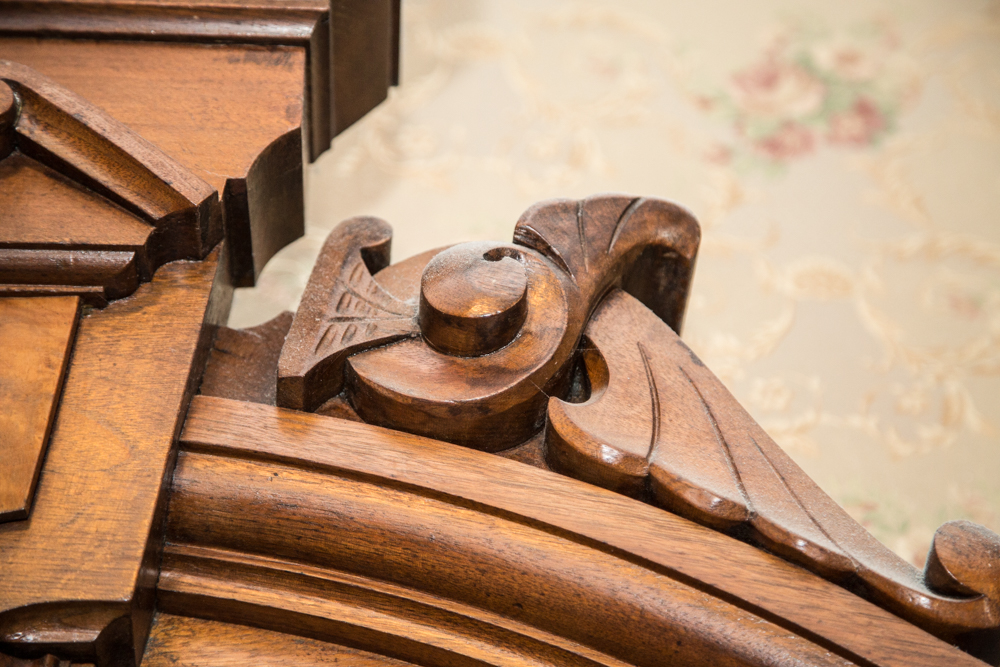 Victorian Marble Topped Walnut Dresser with Mirror