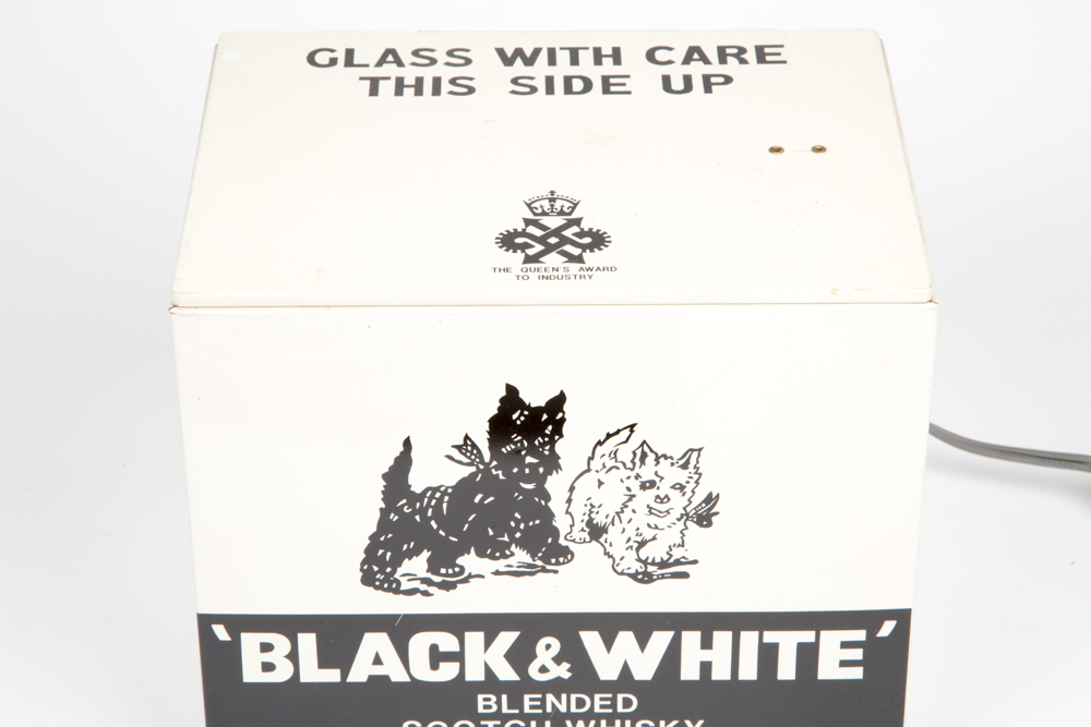 Black & White Scotch Whisky "Moving Scotties In-the-Carton"
