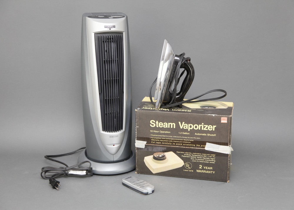 Sunbeam Iron, Steam Vaporizer and Lasko Heater