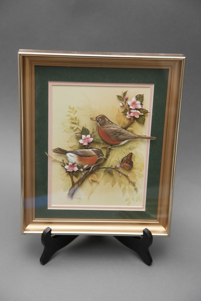 Porcelain Bird Shadow Boxes