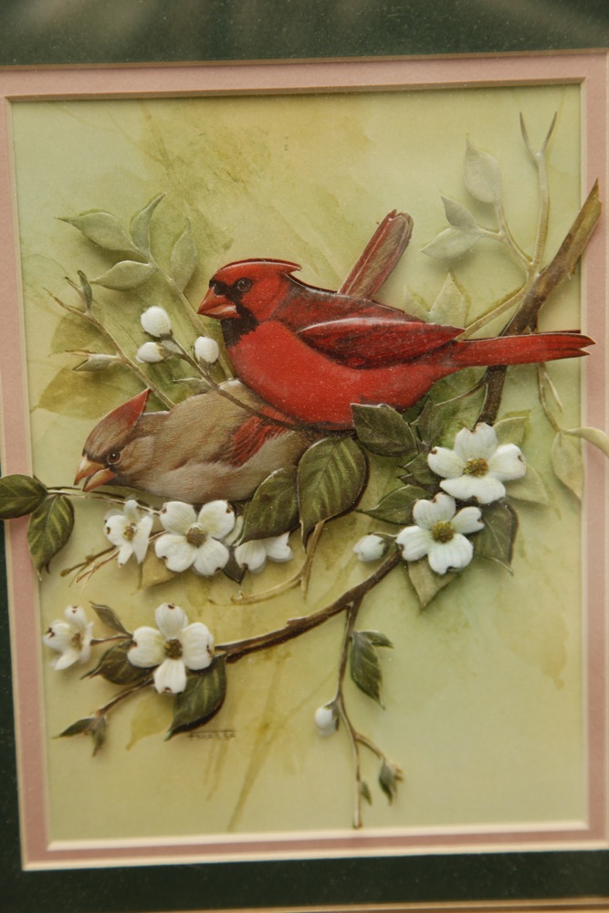 Porcelain Bird Shadow Boxes