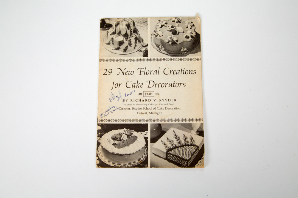 Vintage Cake Decorating Set in a Wooden Cigar Box