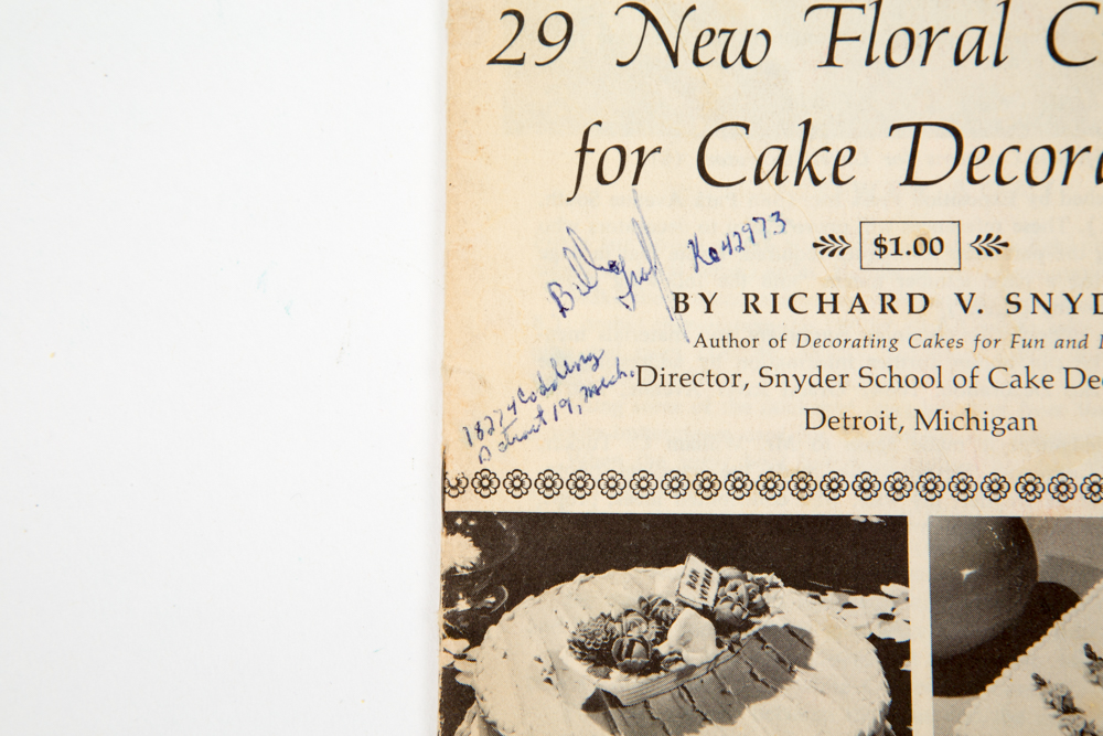 Vintage Cake Decorating Set in a Wooden Cigar Box