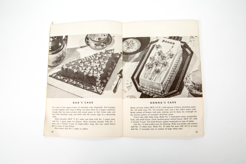 Vintage Cake Decorating Set in a Wooden Cigar Box