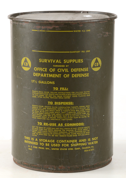 Vintage Civil Defense Ration Containers